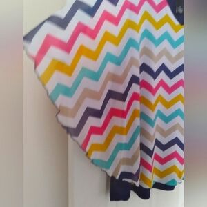 New Directions Sheer Flowy Top Colorful Bat Wing Women's 1X Attached Tank